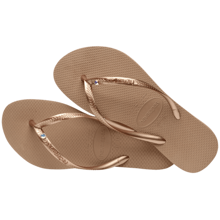 Women's Slim Crystal Flip Flops