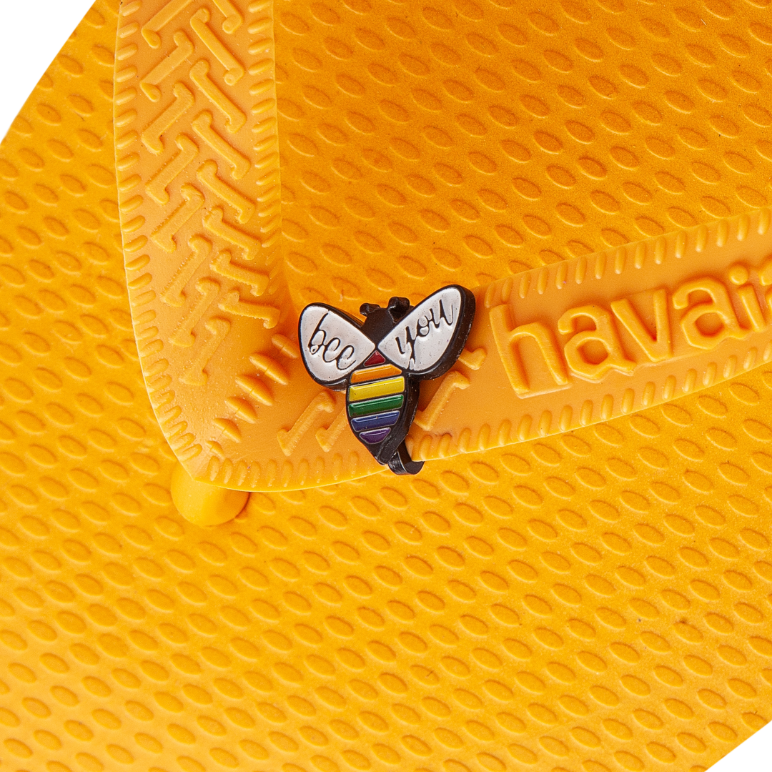 Pride Bee You Flip Flop Pin