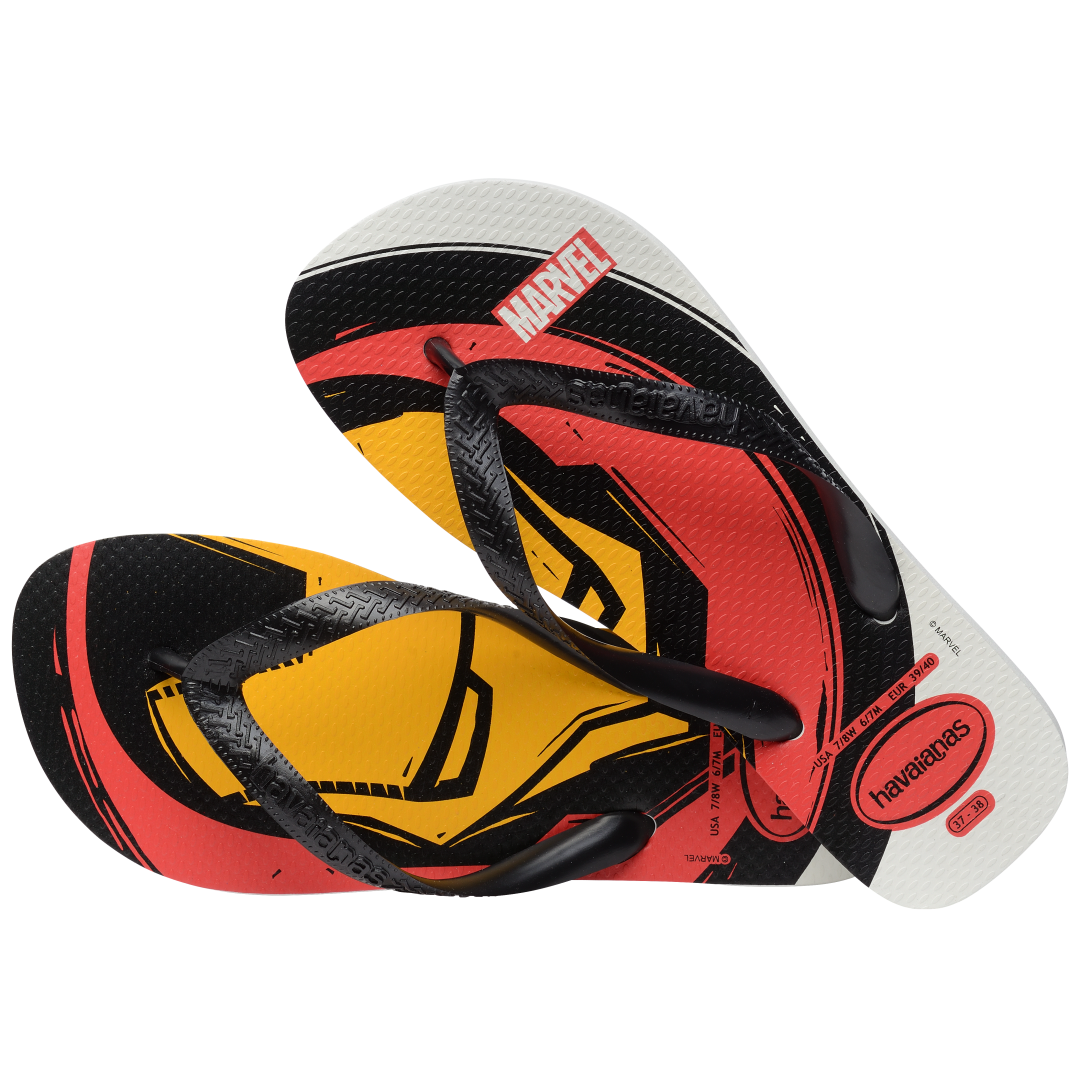 Men's Marvel Logomania Top Flip Flops