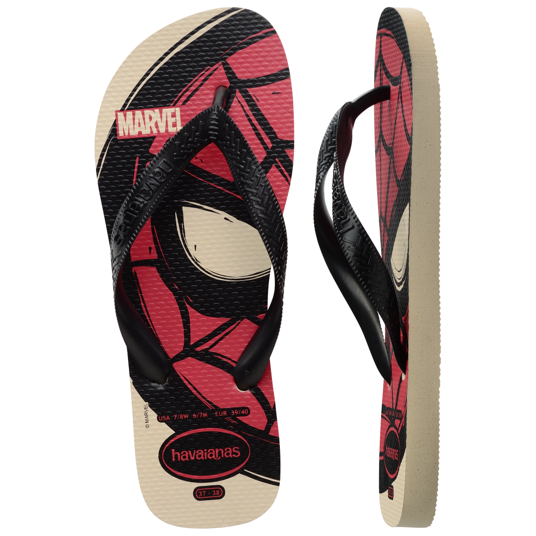 Men's Marvel Logomania Top Flip Flops