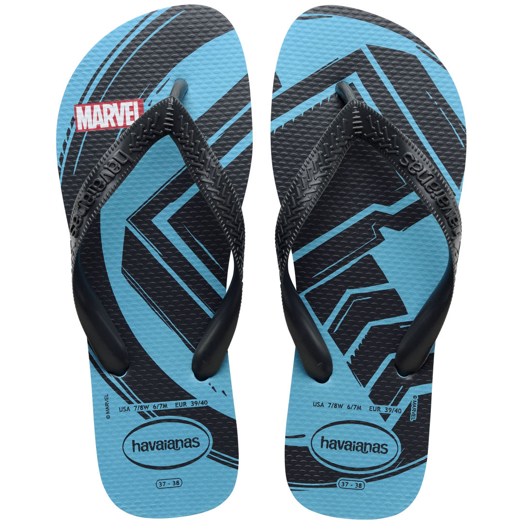 Men's Marvel Logomania Top Flip Flops