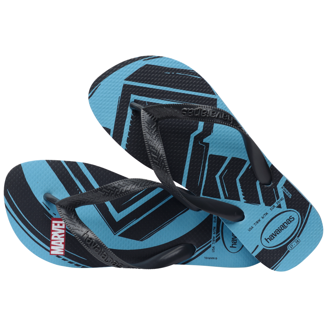 Men's Marvel Logomania Top Flip Flops