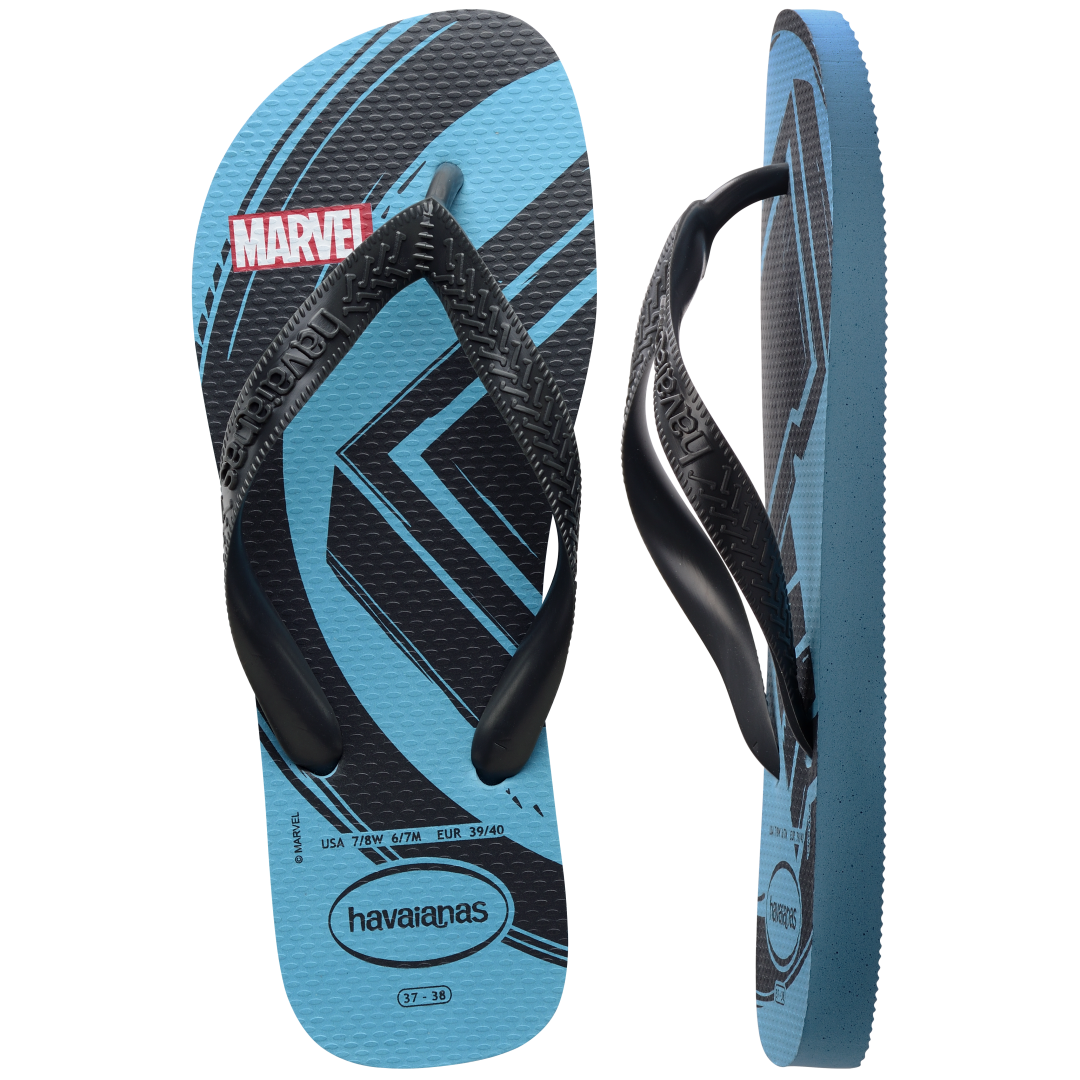 Men's Marvel Logomania Top Flip Flops