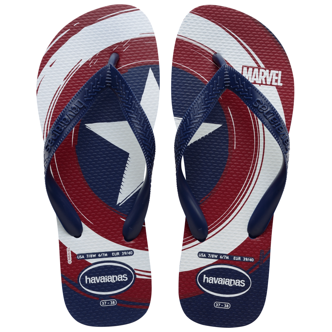 Men's Marvel Logomania Top Flip Flops