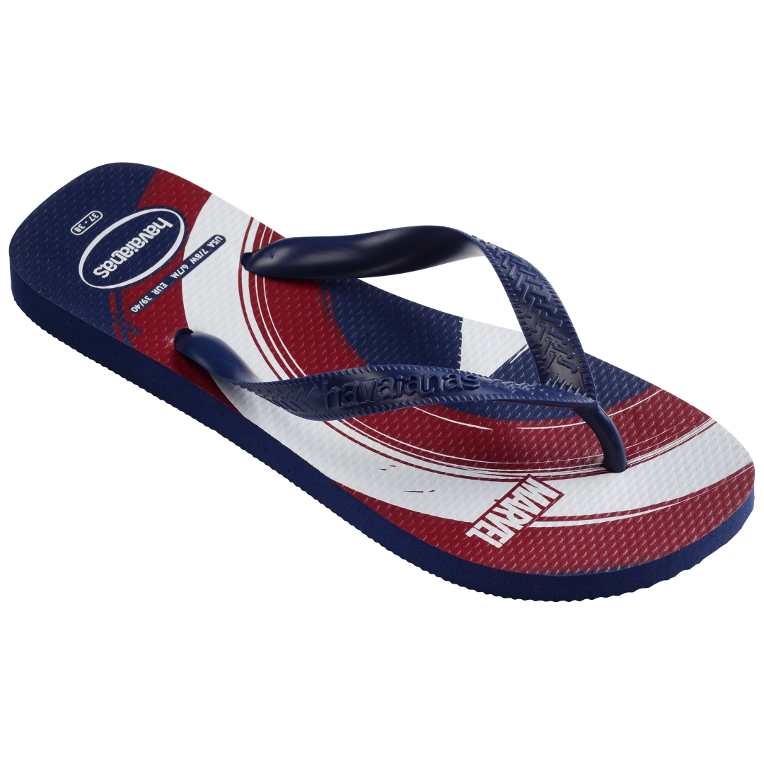 Men's Marvel Logomania Top Flip Flops