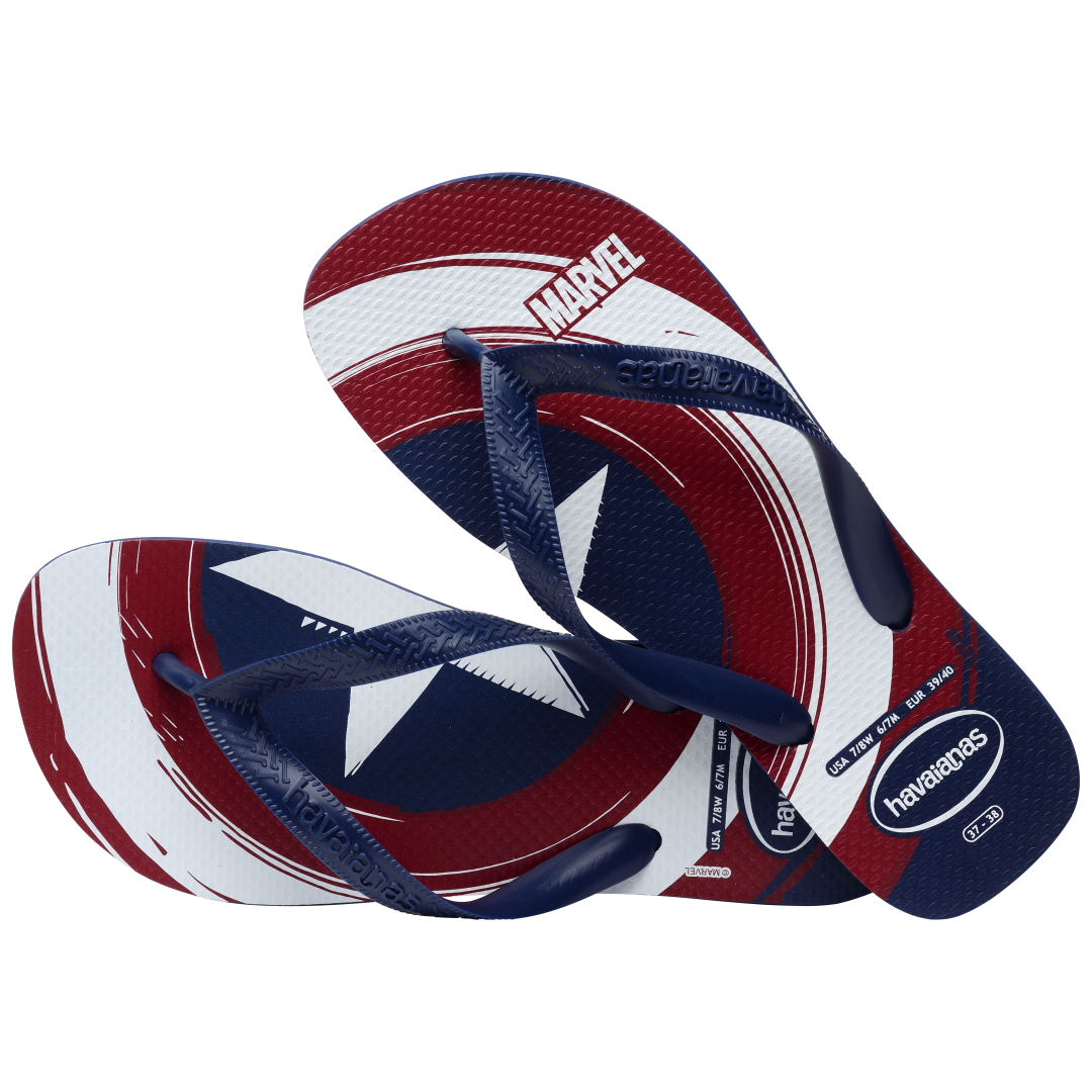 Men's Marvel Logomania Top Flip Flops