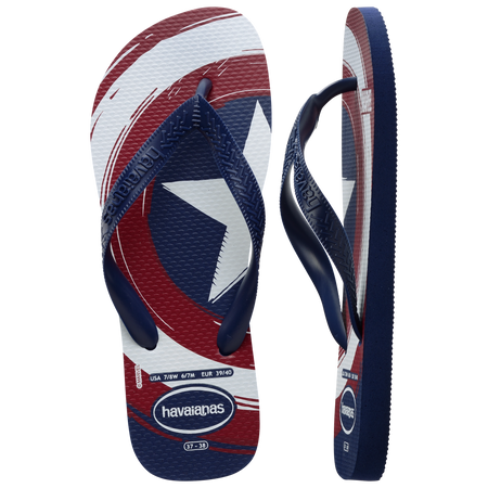 Men's Marvel Logomania Top Flip Flops