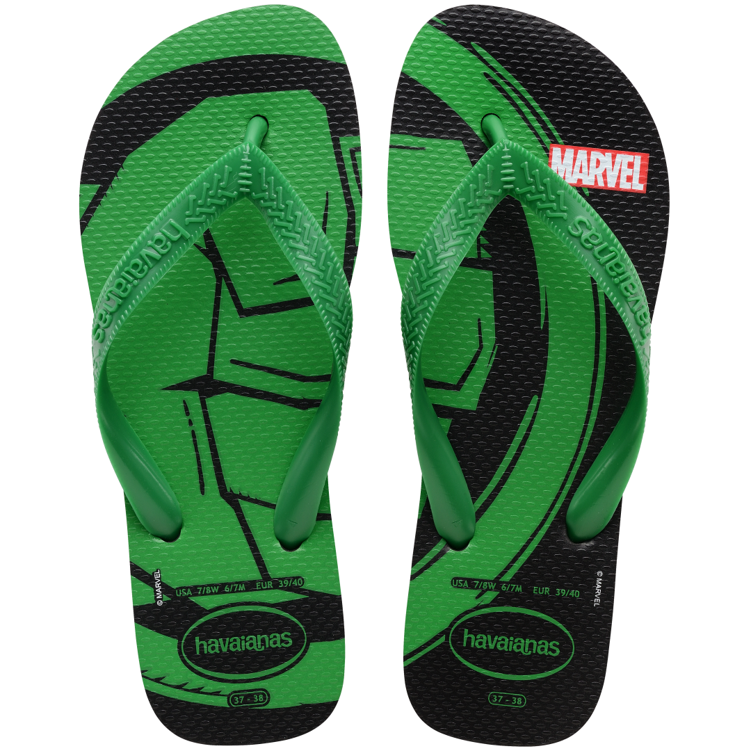 Men's Marvel Logomania Top Flip Flops