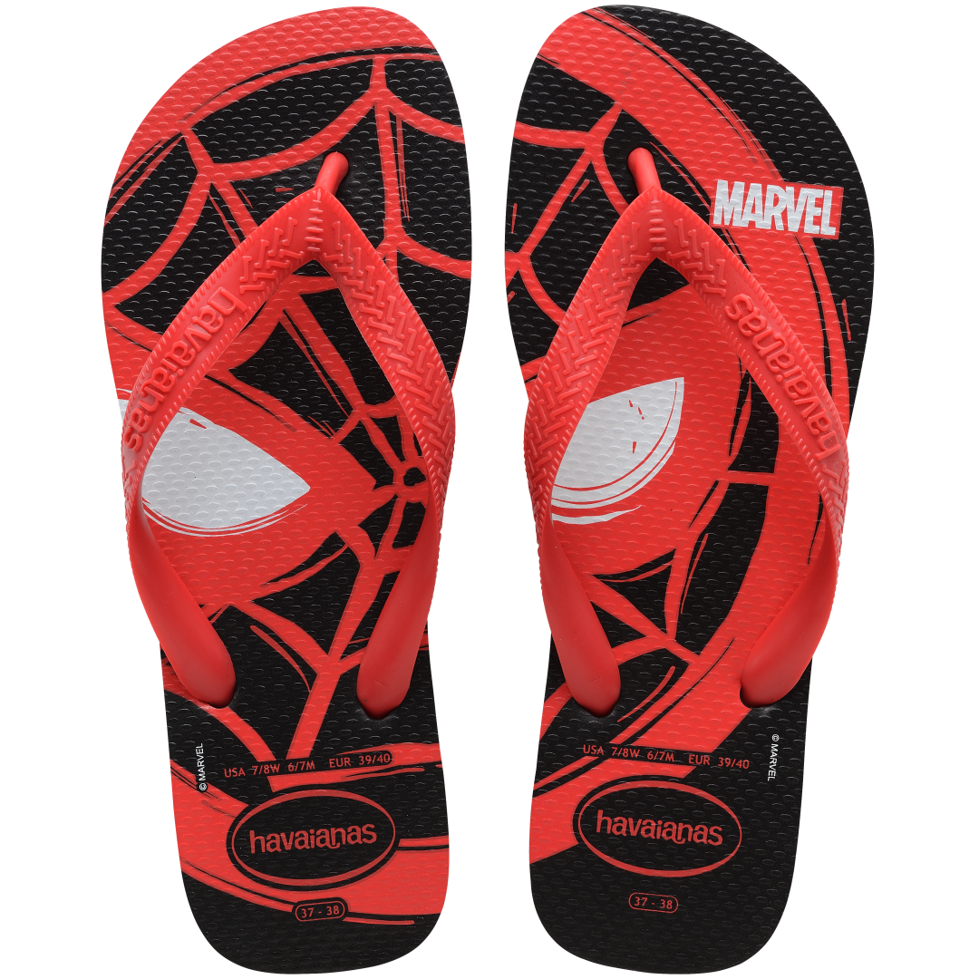 Men's Marvel Logomania Top Flip Flops