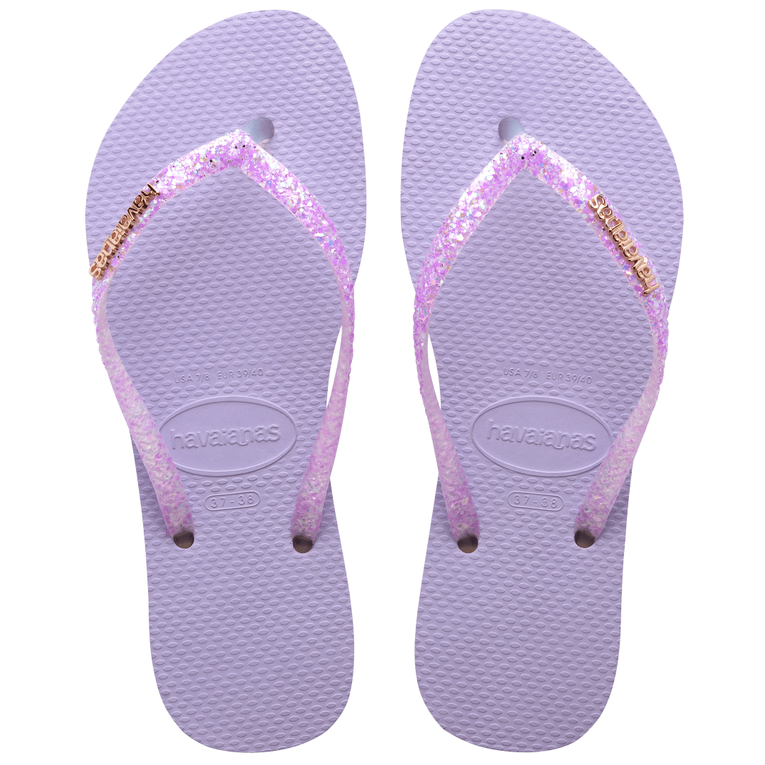 Women's Slim Glitter Flourish Flip Flops