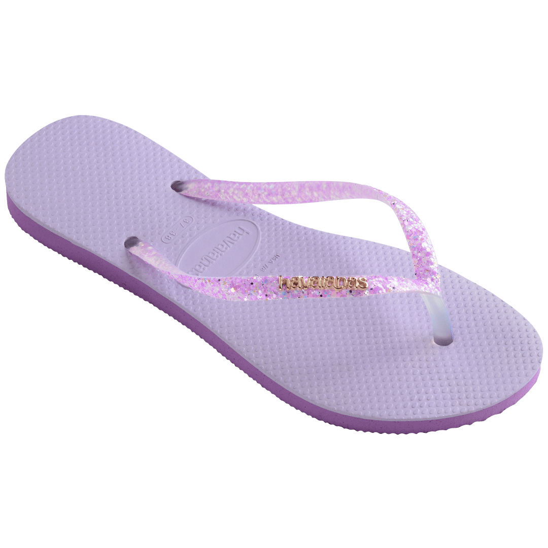 Women's Slim Glitter Flourish Flip Flops