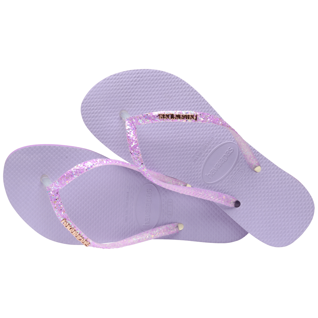 Women's Slim Glitter Flourish Flip Flops