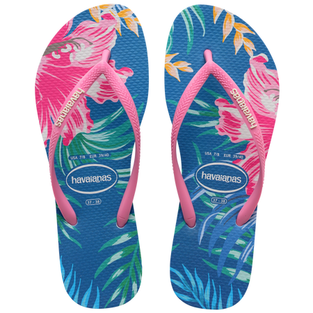 Kids' Slim Floral Palm Flip Flops