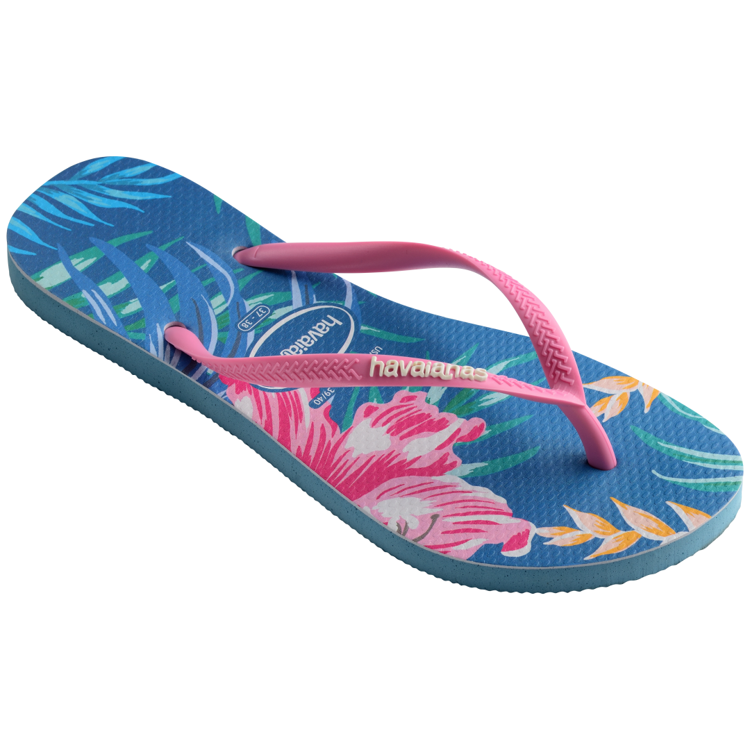 Kids' Slim Floral Palm Flip Flops