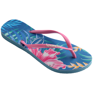 Kids' Slim Floral Palm Flip Flops