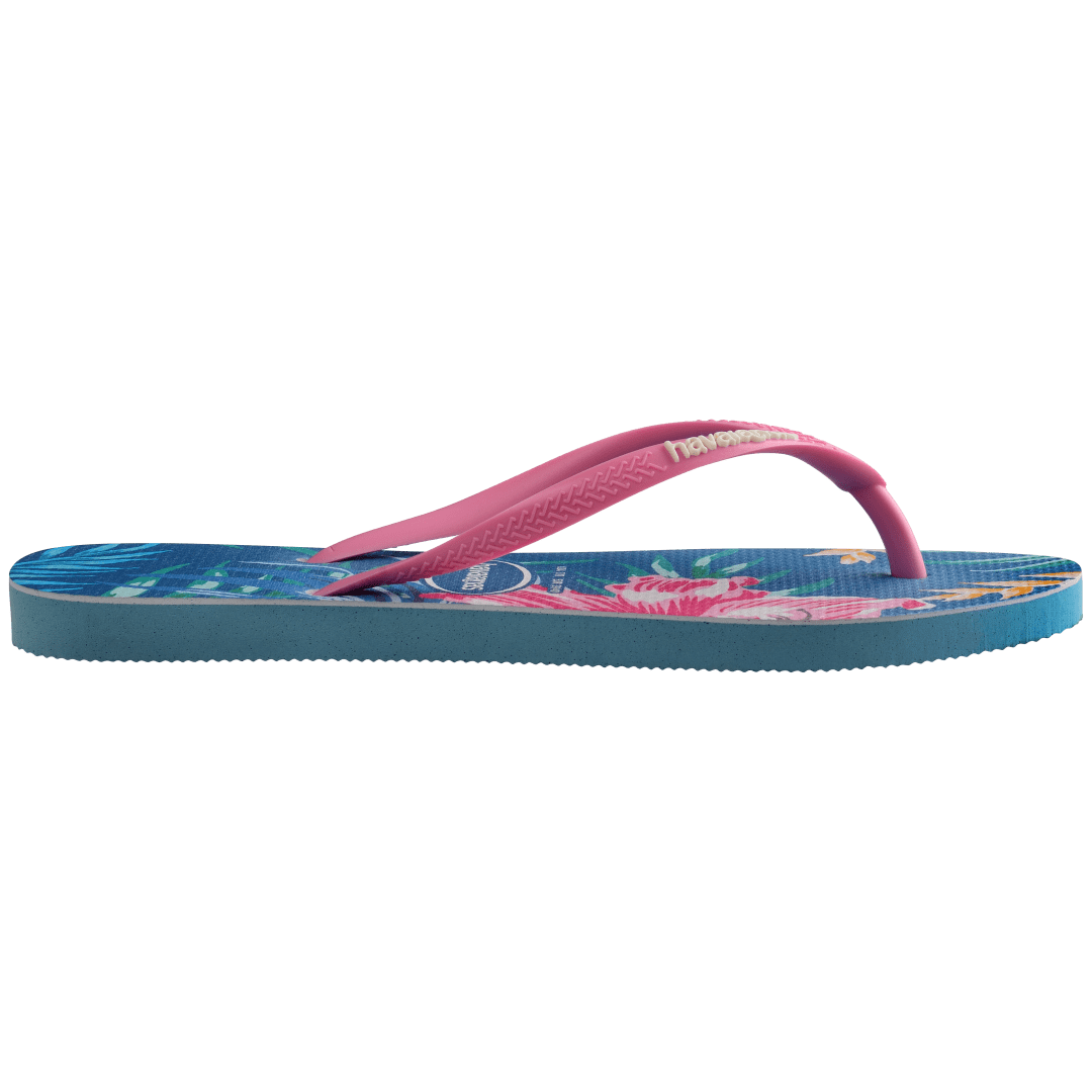 Kids' Slim Floral Palm Flip Flops