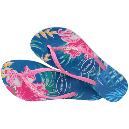 Kids' Slim Floral Palm Flip Flops