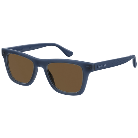 Men's navy and beige sunglasses, front-left view 