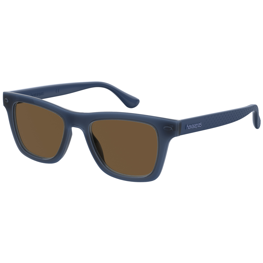 Men's navy and beige sunglasses, front-left view 