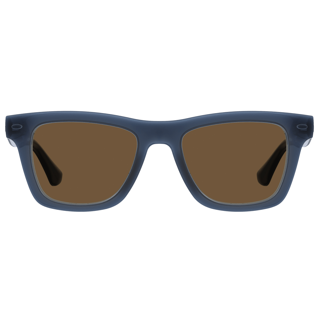 Men's navy and beige sunglasses, front view