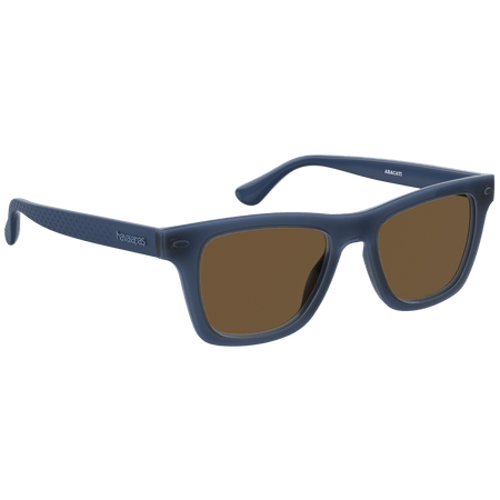 Men's navy and beige sunglasses, front-right view 