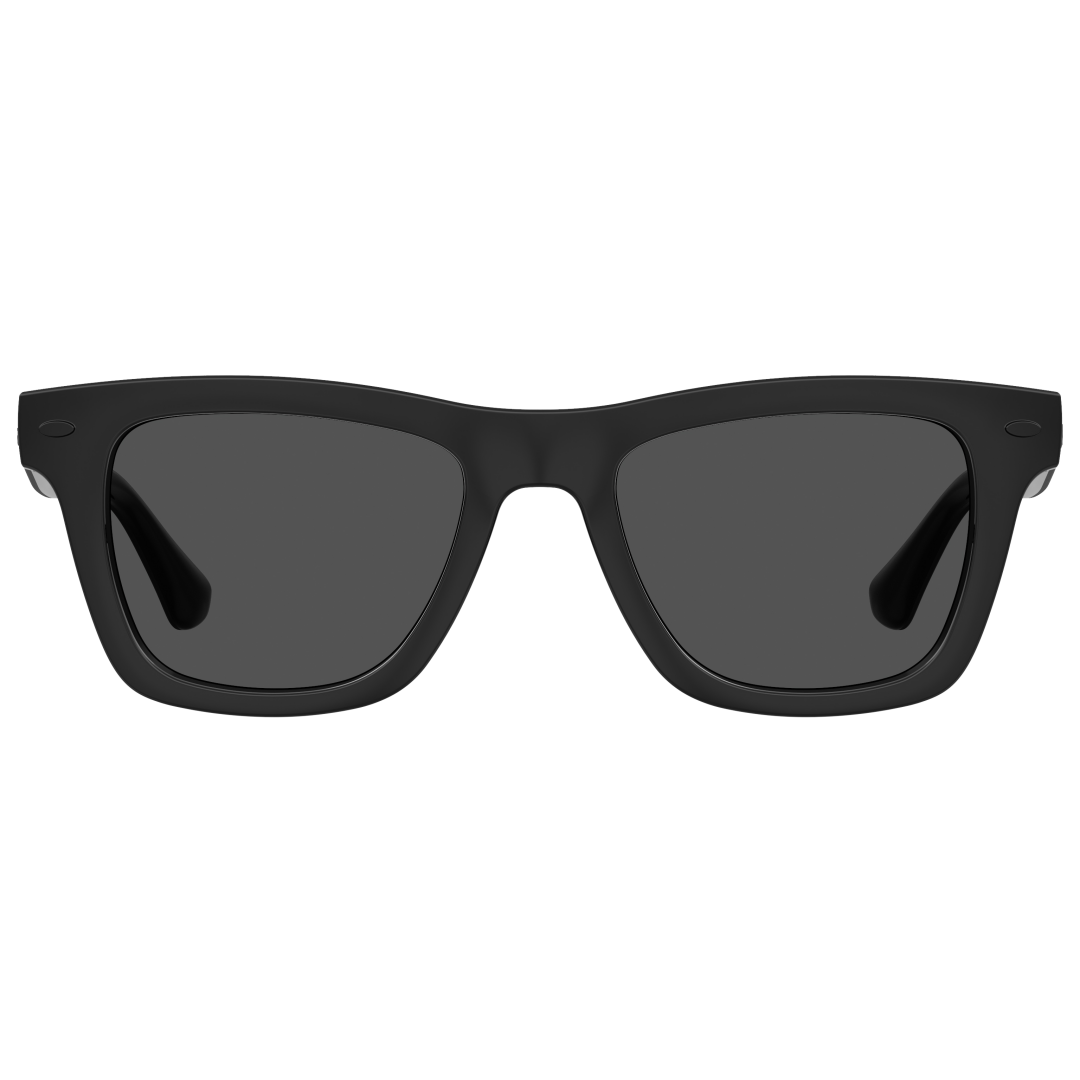 Men's black sunglasses, front view 