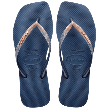 Women's Slim Square Glitter Flip Flops