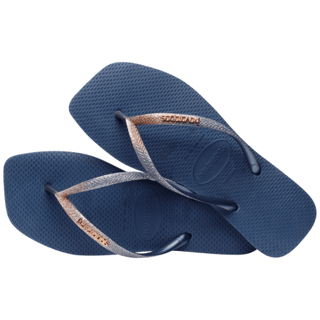 Women's Slim Square Glitter Flip Flops