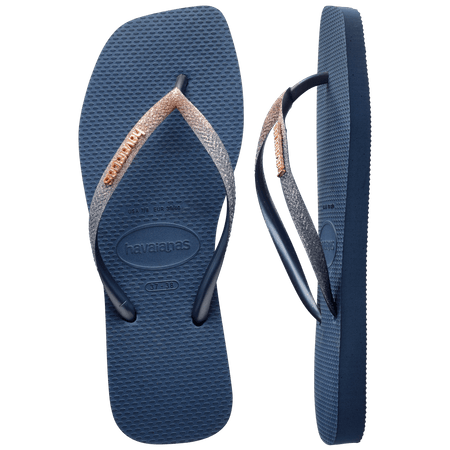 Women's Slim Square Glitter Flip Flops