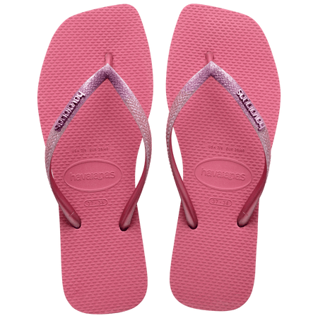 Women's Slim Square Glitter Flip Flops