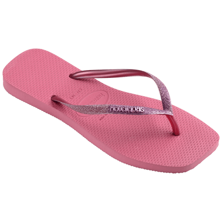 Women's Slim Square Glitter Flip Flops