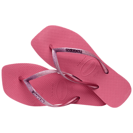 Women's Slim Square Glitter Flip Flops