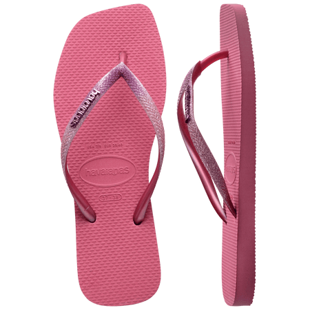 Women's Slim Square Glitter Flip Flops