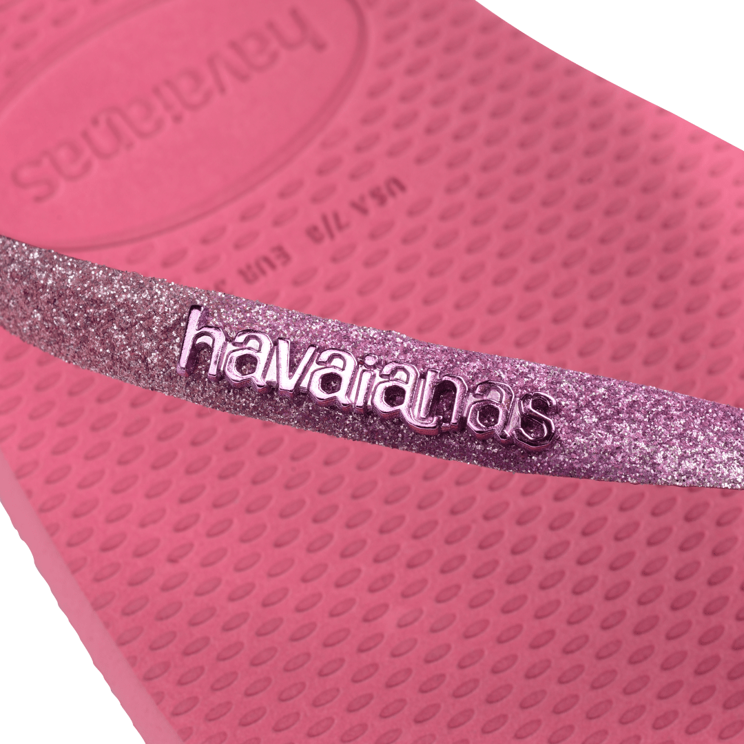 Women's Slim Square Glitter Flip Flops