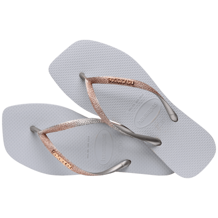 Women's Slim Square Glitter Flip Flops