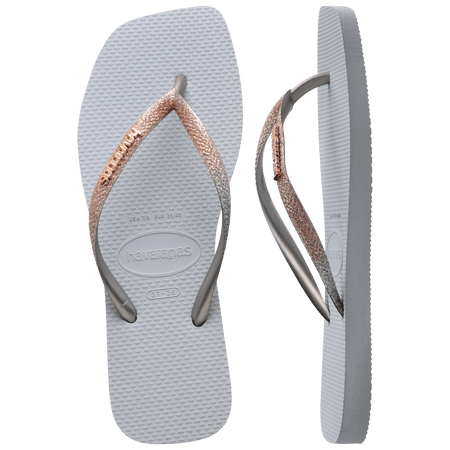 Women's Slim Square Glitter Flip Flops