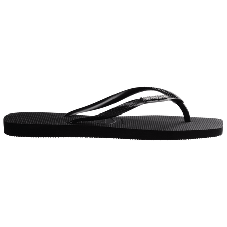 Women's Slim Square Logo Metallic Flip Flops