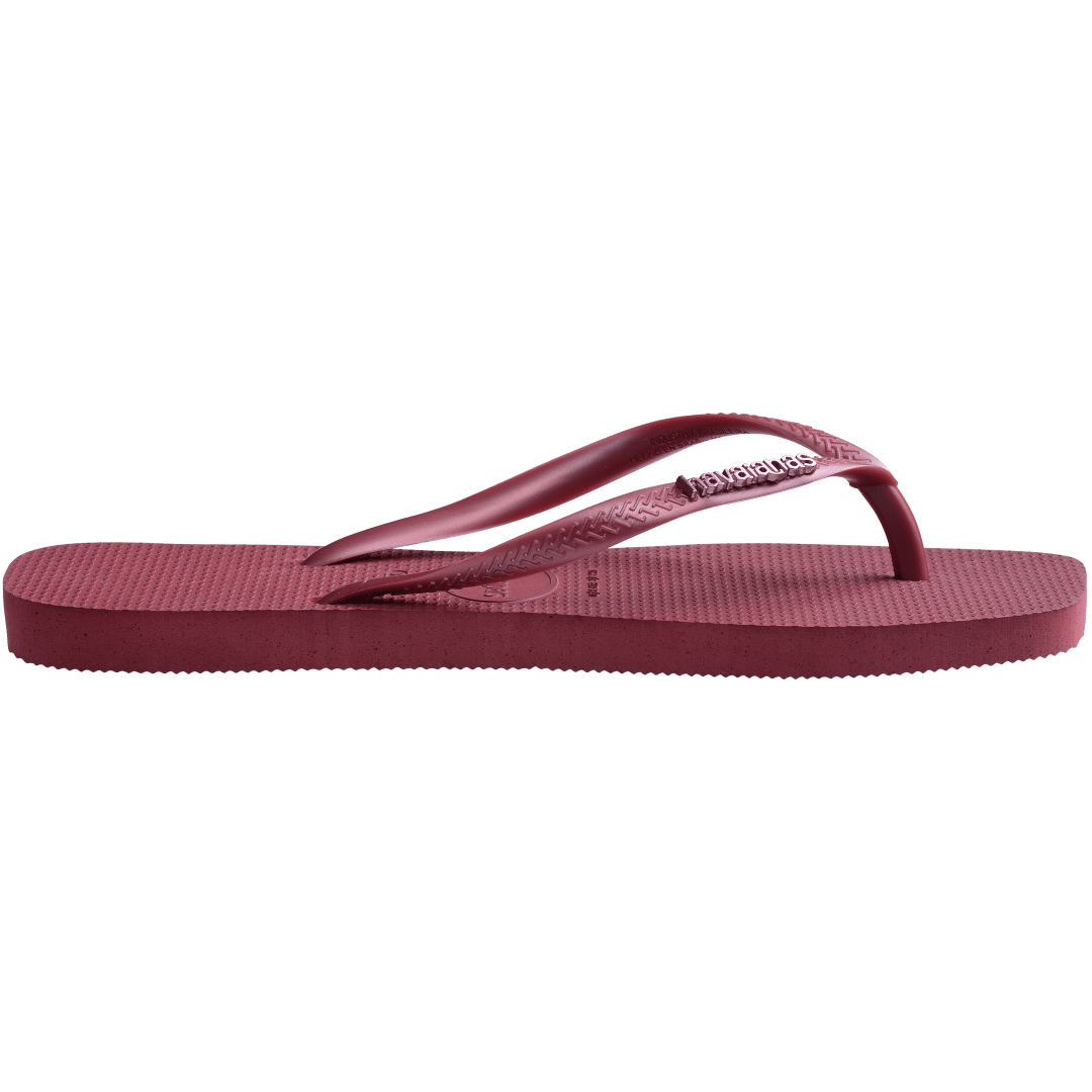 Women's Slim Square Logo Metallic Flip Flops