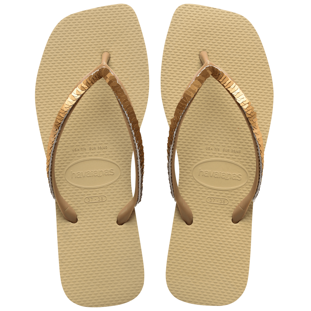 Women's Slim Square Magic Sequin Flip Flops