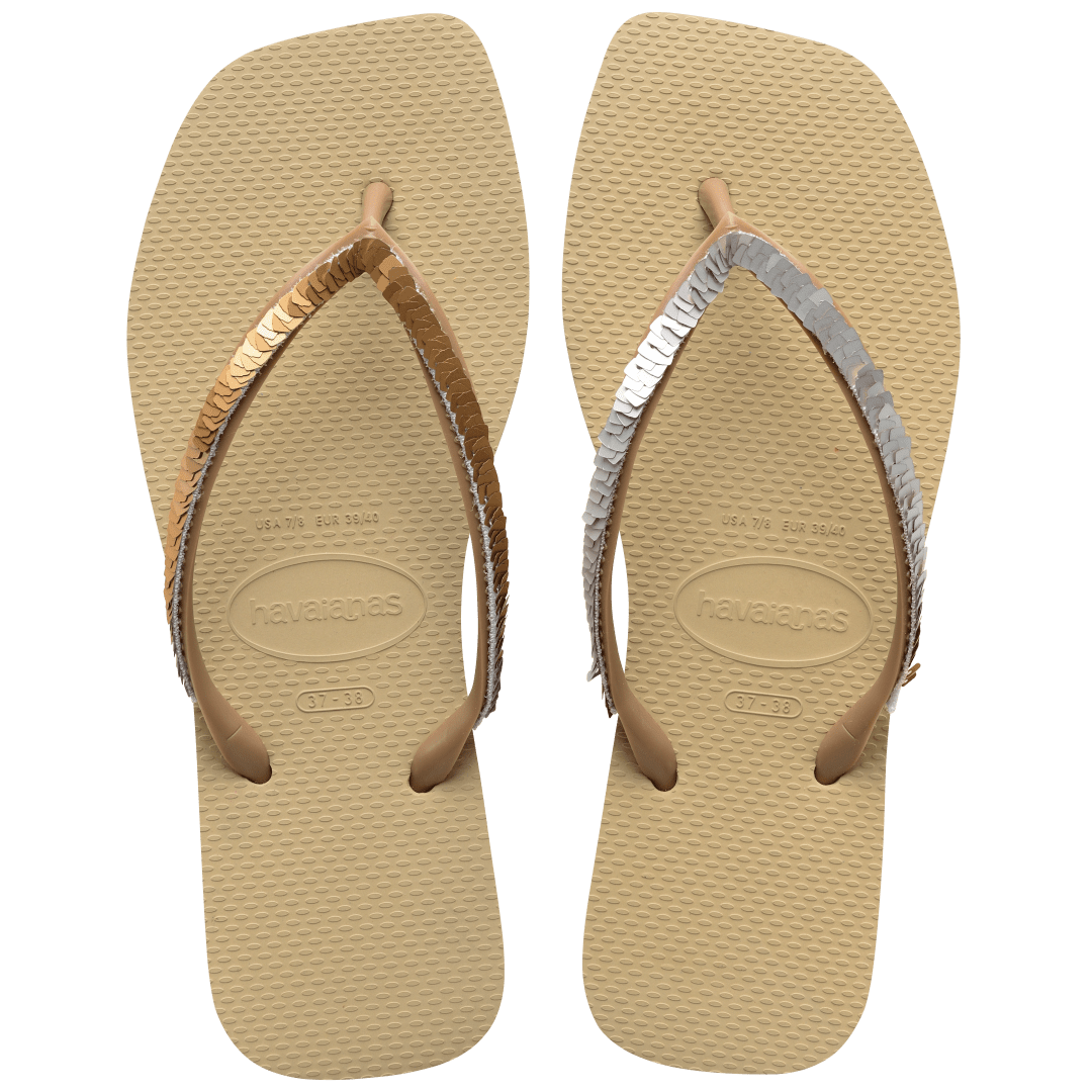 Women's Slim Square Magic Sequin Flip Flops