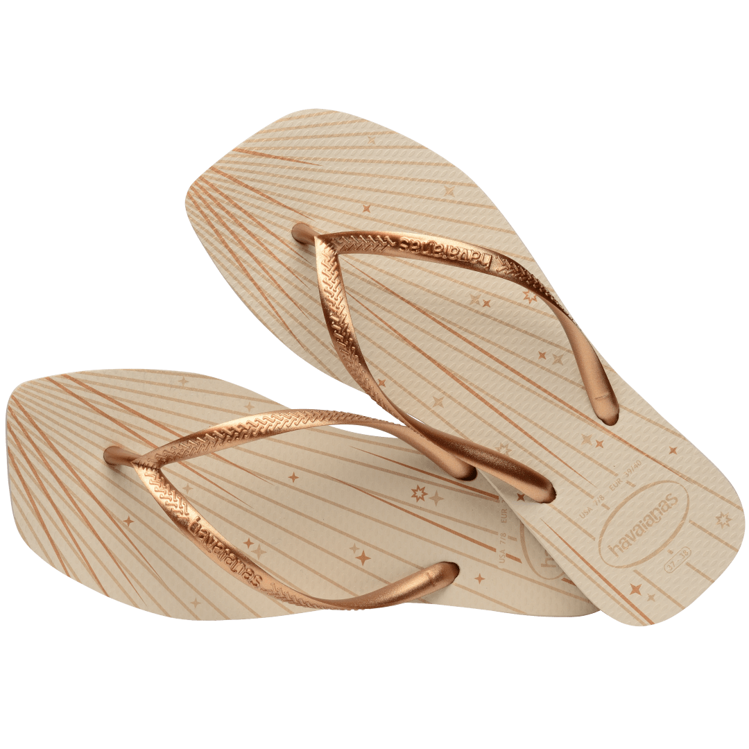 Women's Slim Square Fireworks Flip Flops