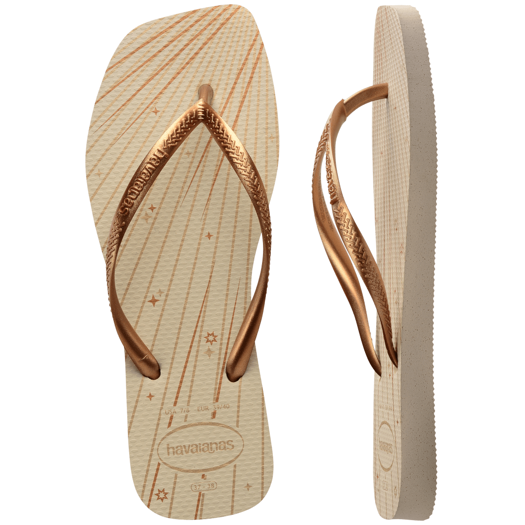 Women's Slim Square Fireworks Flip Flops