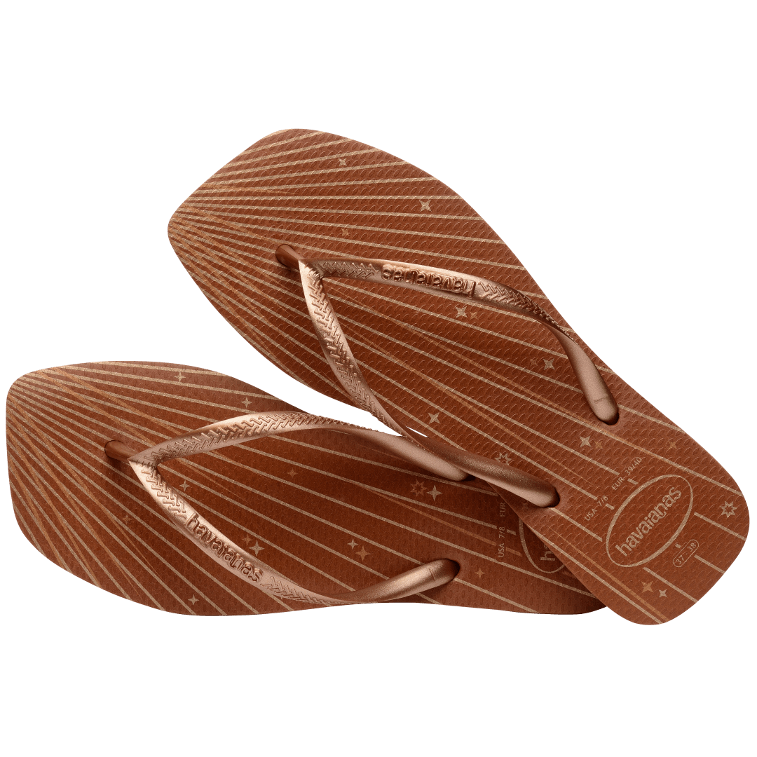 Women's Slim Square Fireworks Flip Flops