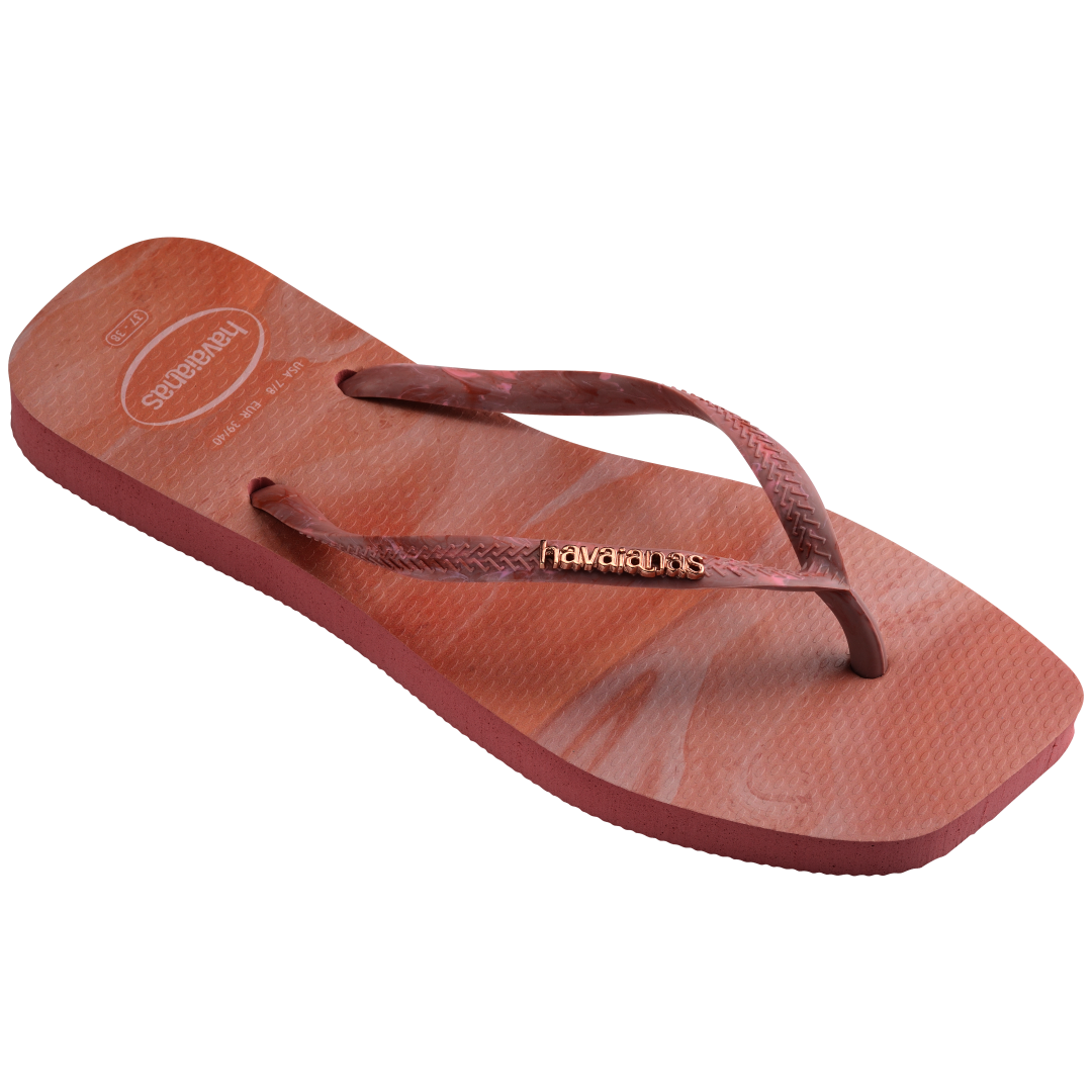 Women's Slim Square Trendy Flip Flops