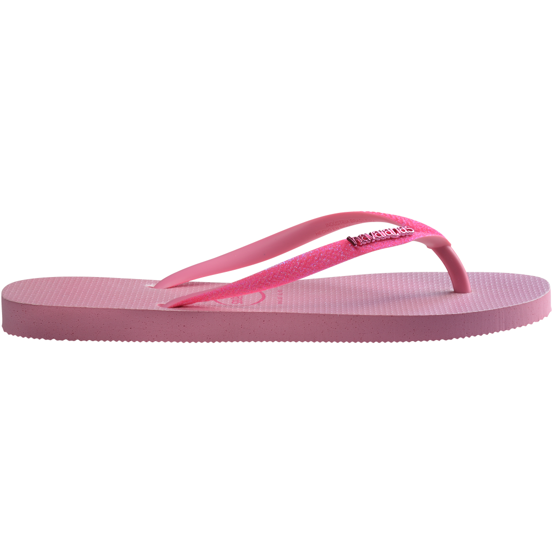 Women's Slim Glitter Iridescent Flip Flops