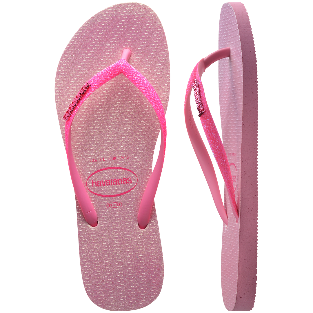 Kids' Slim Glitter Iridescent Flip Flops