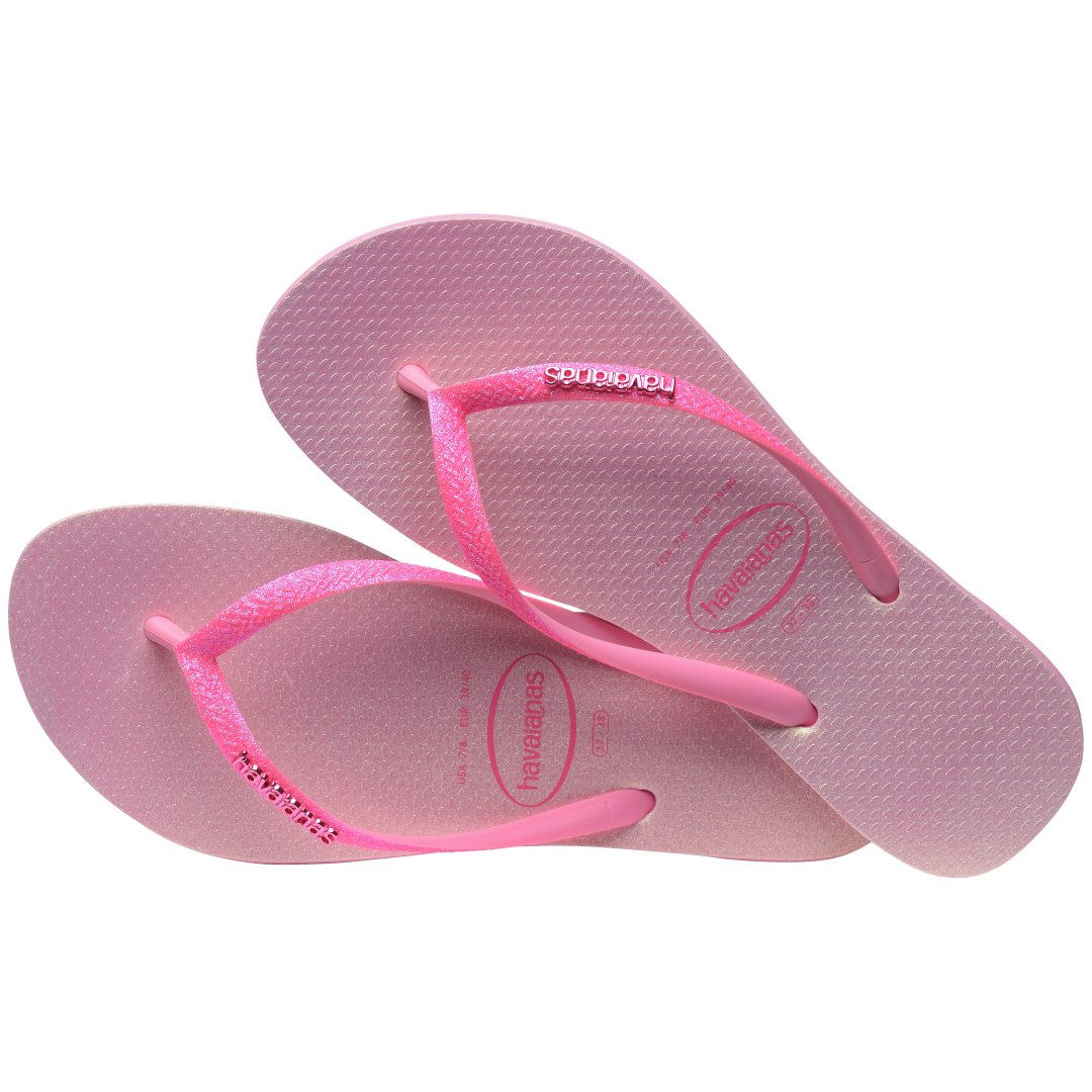 Kids' Slim Glitter Iridescent Flip Flops