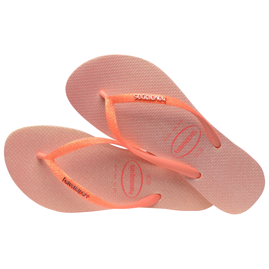 Kids' Slim Glitter Iridescent Flip Flops