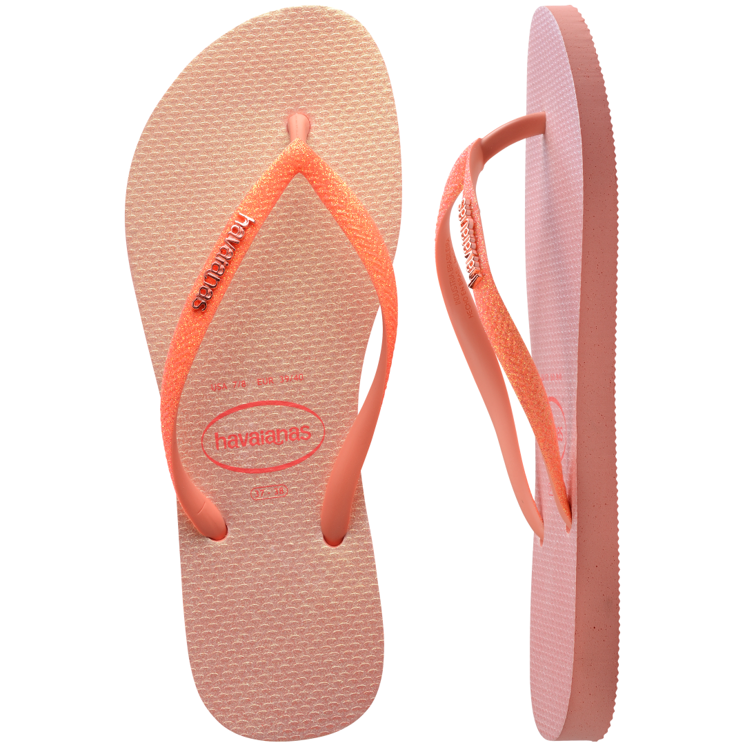 Kids' Slim Glitter Iridescent Flip Flops