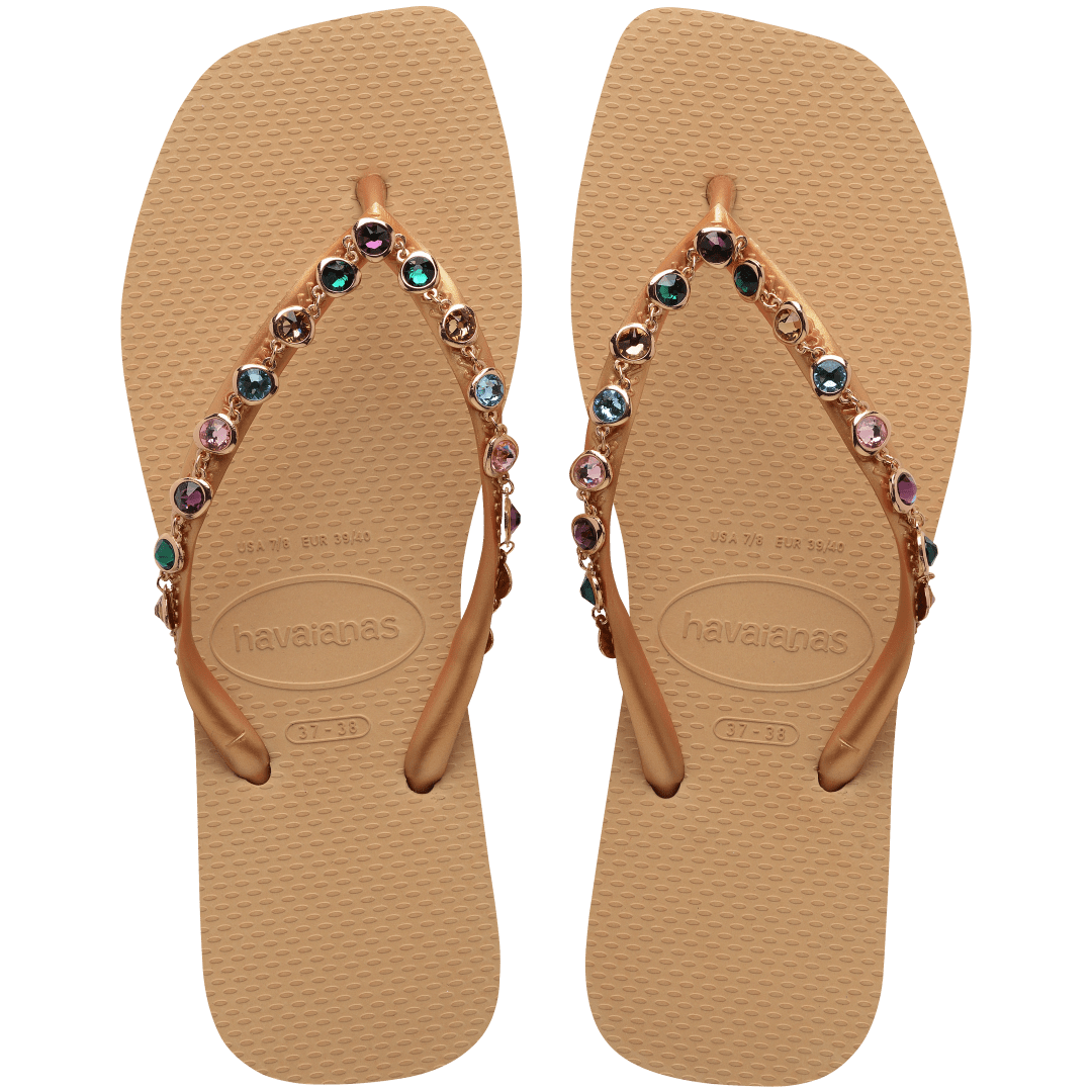 Women's Slim Square Luxury Flip Flops